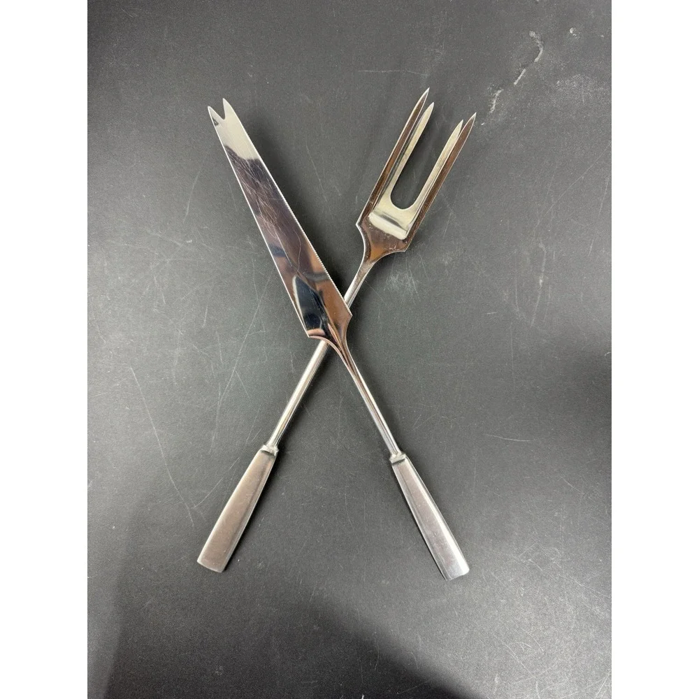 Vintage MCM Hand‎ forged Capri Carving set